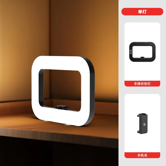 ✨ Portable LED Ring Light with Phone Holder – Rechargeable Selfie & Live Stream Fill Light